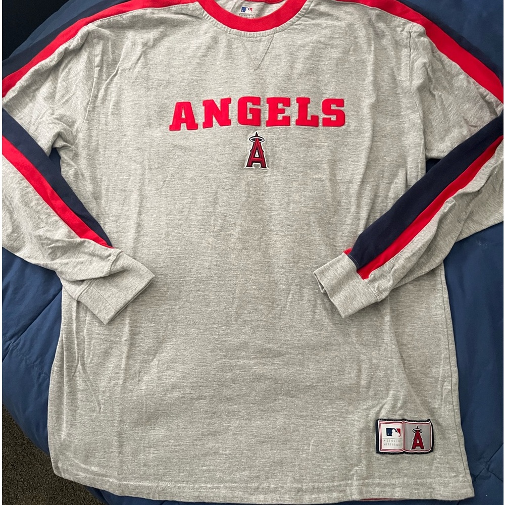 Angels baseball mens large long sleeve t shirt. 100% cotton. Like new